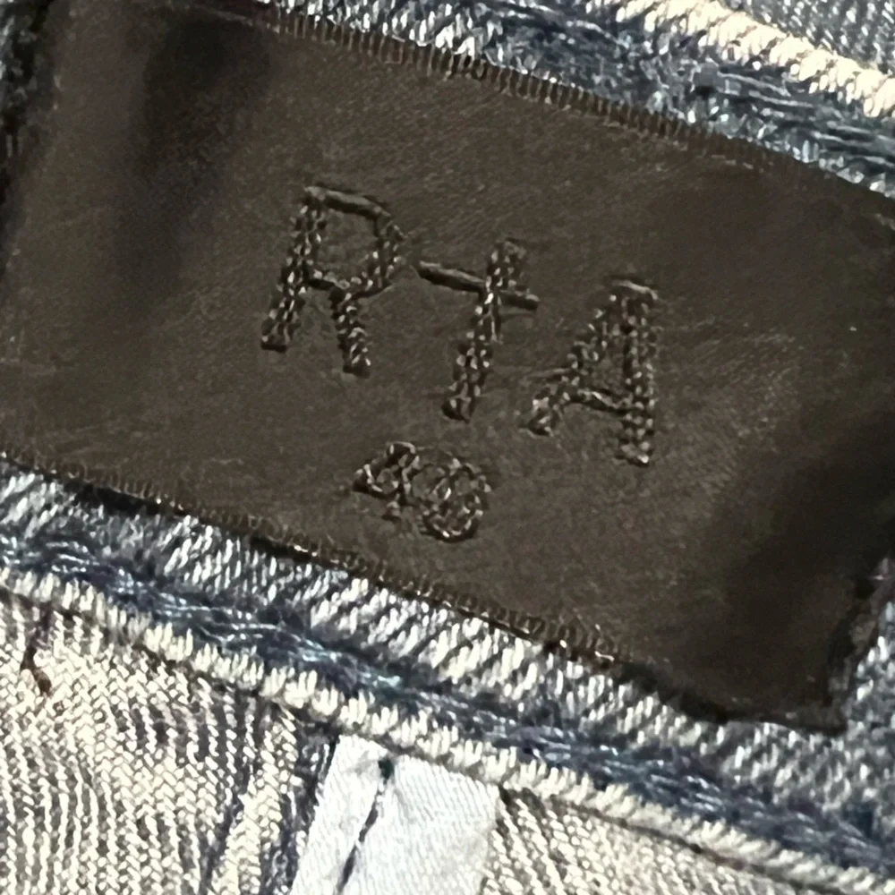 RtA men's slate cargo straight leg jeans vintage indigo pants blue denim size 40